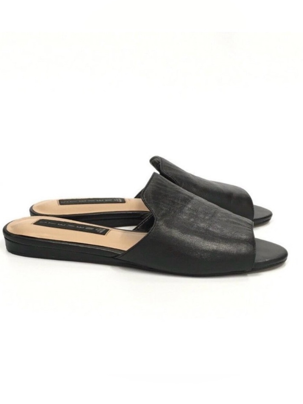 Steven by Steve Madden Sensai Leather
Slide Sandals Black Peep Toe Mule Size 9 - Picture 2 of 10